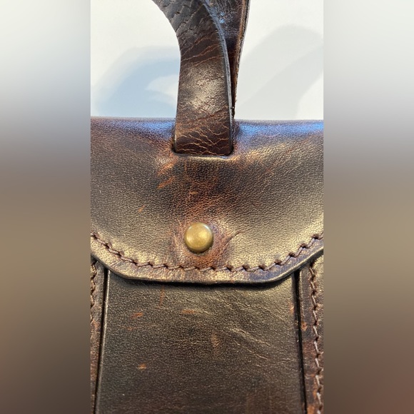 1 Brown Moore & Giles luggage tag THICK, STURDY LEATHER! Used Unisex Men Women’s - Picture 6 of 10